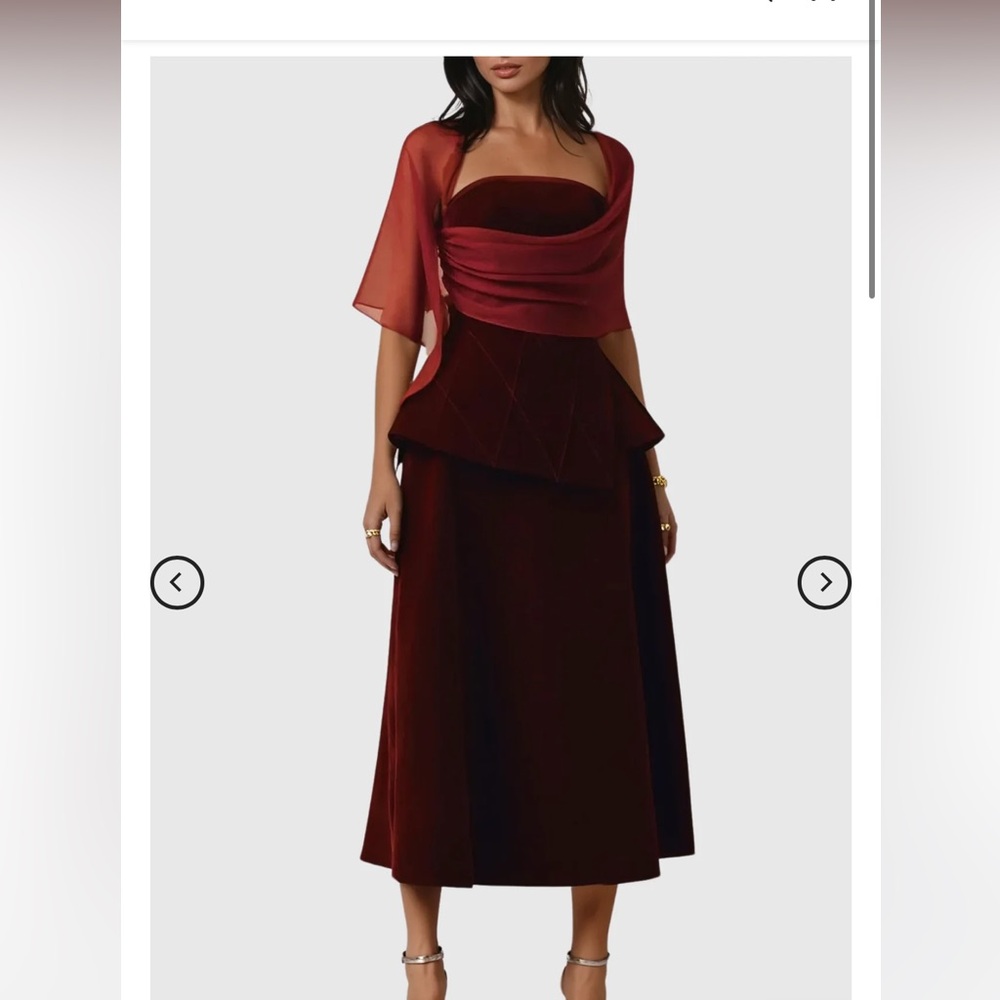 Elegant Burgundy Women's Skirt